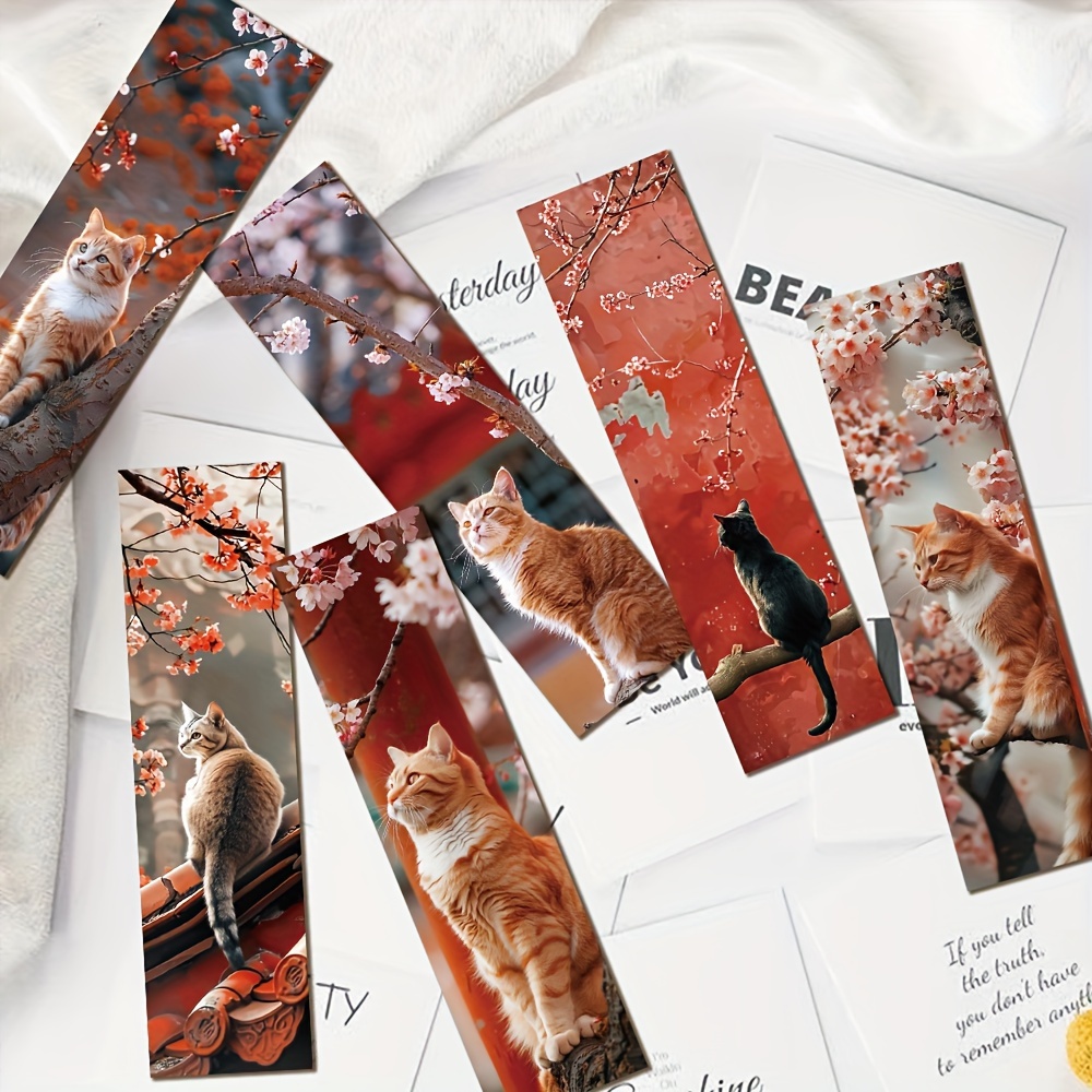 

30pcs Cute Cat And Museum Themed Paper Bookmarks For Book Lovers - Multicolor Reading Page Markers For Students And Bookworms