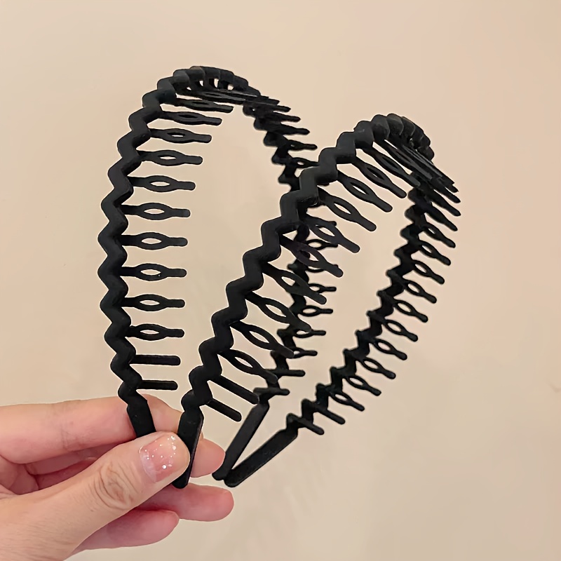 Image of 2pcs Set Hair Bundle Makeup Hair Band New Women's Autumn And Winter Headband For Washing Face With Teeth Anti-slip Small Broken Hair Organizing Artifact Hair Clip