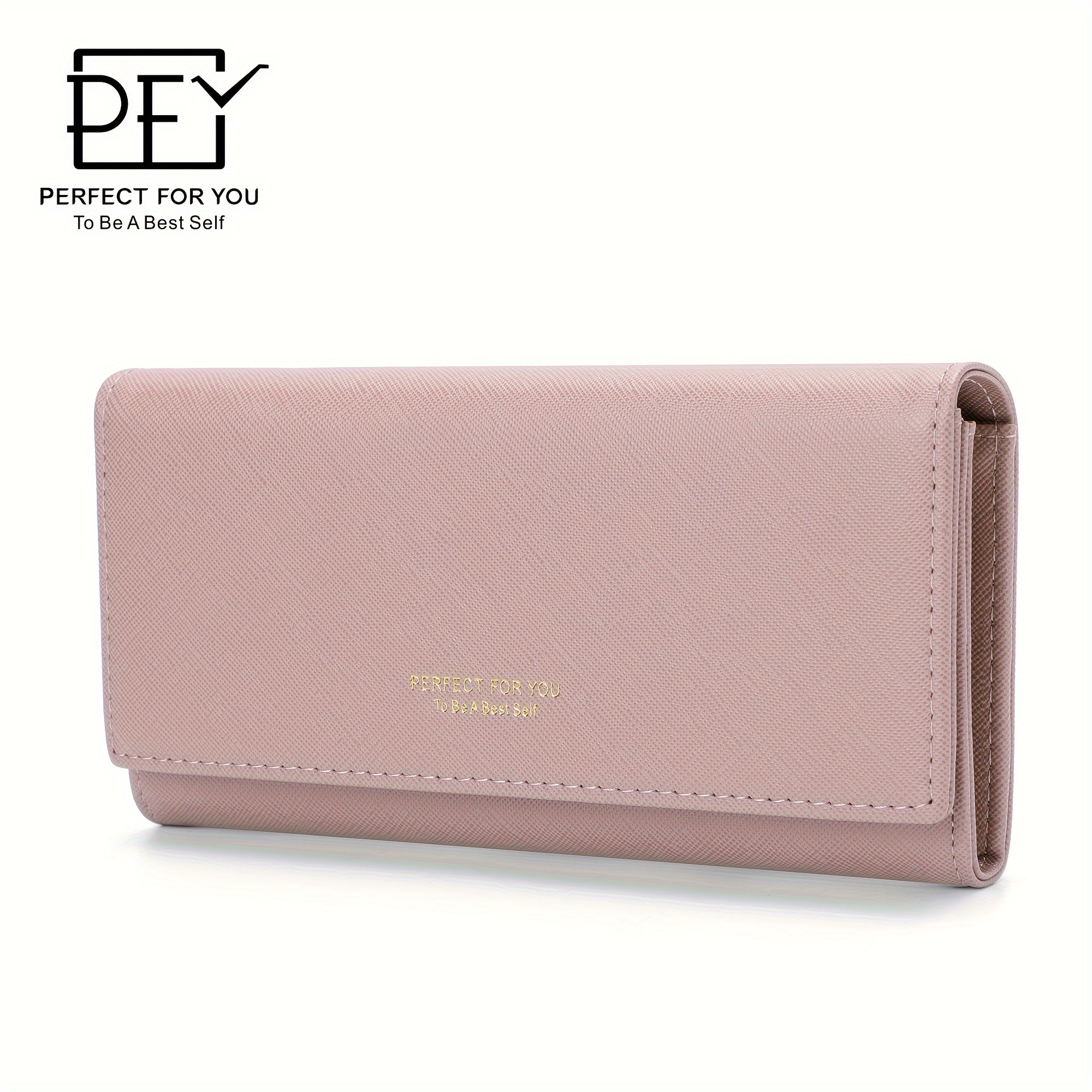 Image of Minimalist Women's Wallet, Korean Style Pu Clutch, Multifunctional Coin Purse And Card Holder.