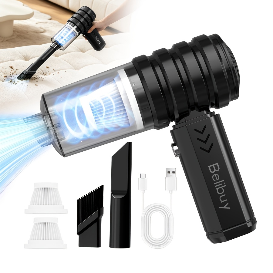 TEMU Portable Commercial And Car Vacuum Cleaner, 3500pa Super Power, Suitable For Cleaning Car Seat , Computers And Keyboards, , Indoor Vacuuming, A