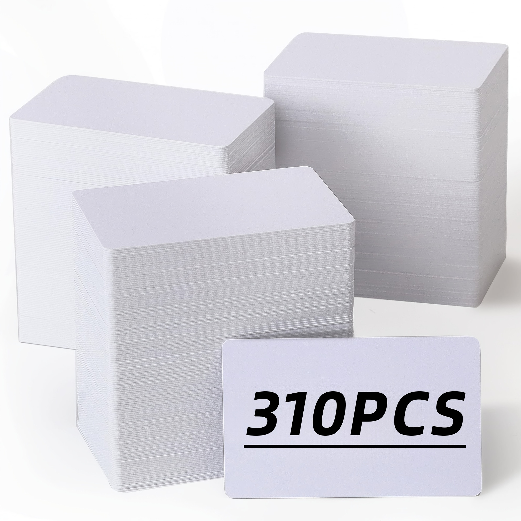 TEMU 310 Sheets Of Blank White Cardstock, Unlined Note Cards, Smooth- Cards, Portable Blank Memo Cards, Diy Handwritten Cards, Office Daily Memo