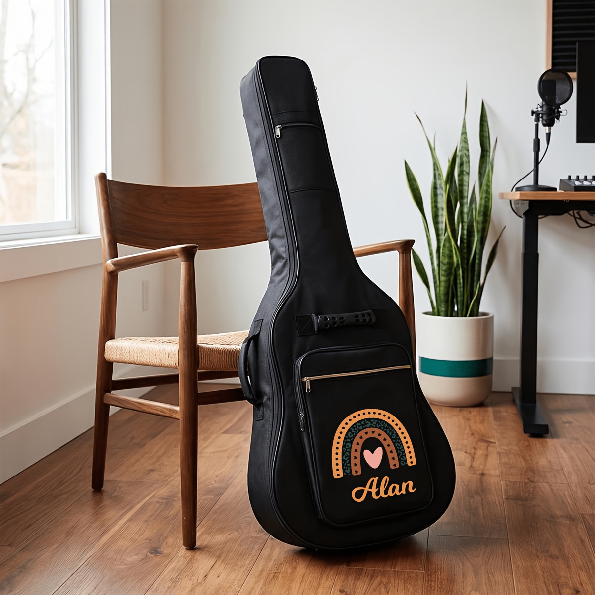 TEMU Customized Guitar Bag Personalized 38-41in Optional Material Lightweight Easy To Carry Outdoor Travel Storage Guitar Bag