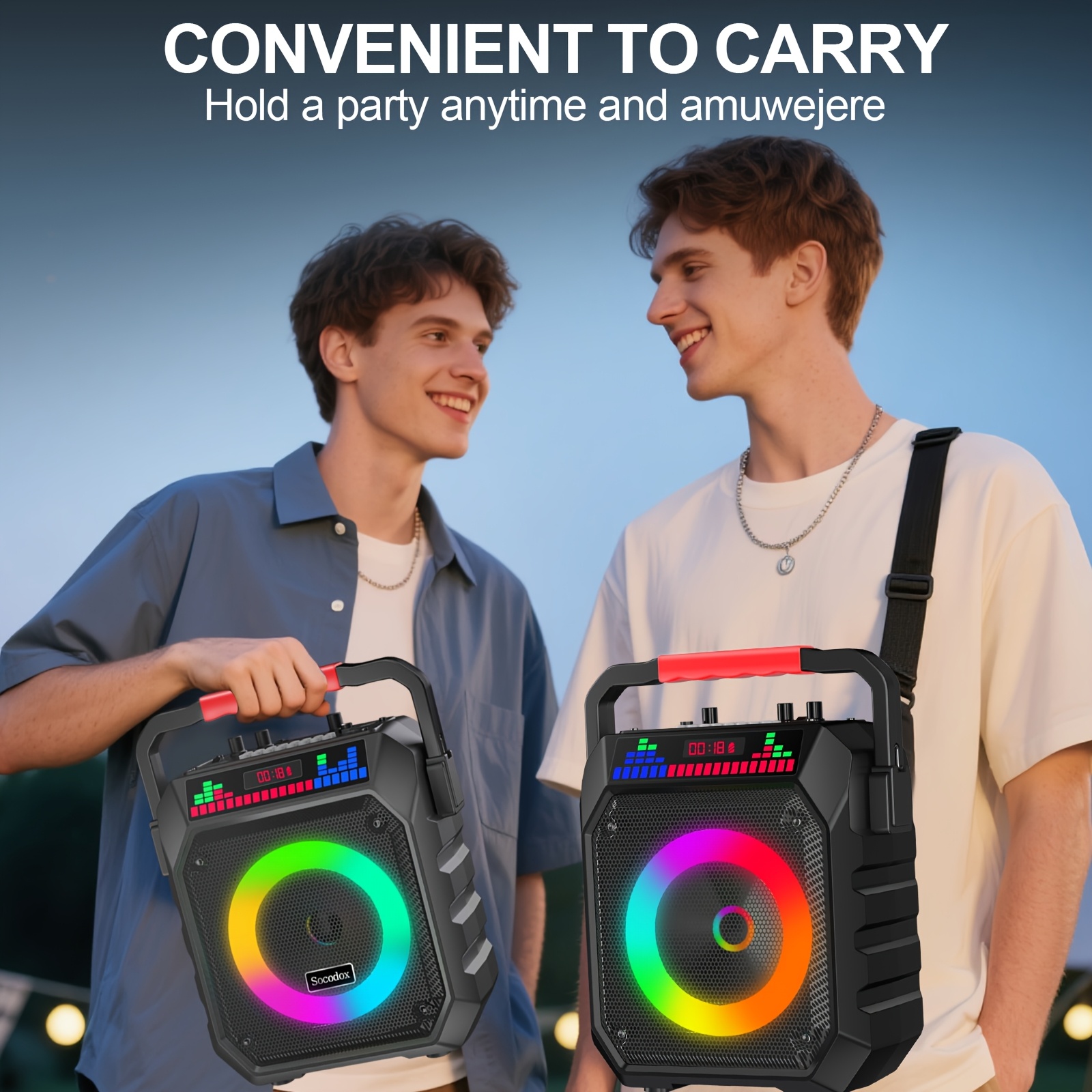 Portable Karaoke System Featuring a Wireless Speaker And Two... product image 6