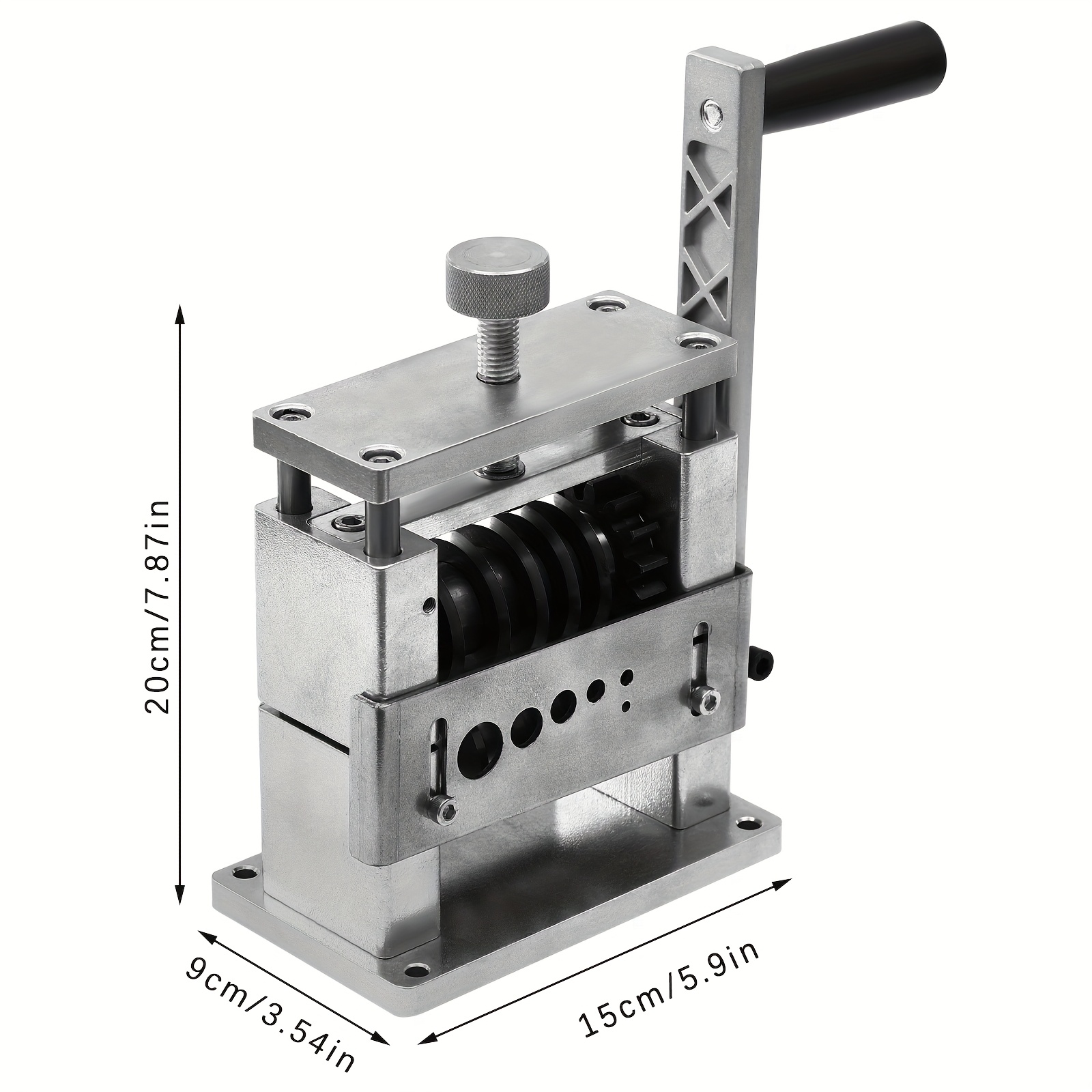 Silvery 6 Holes Modern Manual Cable Wire Stripping Machine 100rpm Wire Stripping Tool Stripping Diameter 3.4mm-17mm