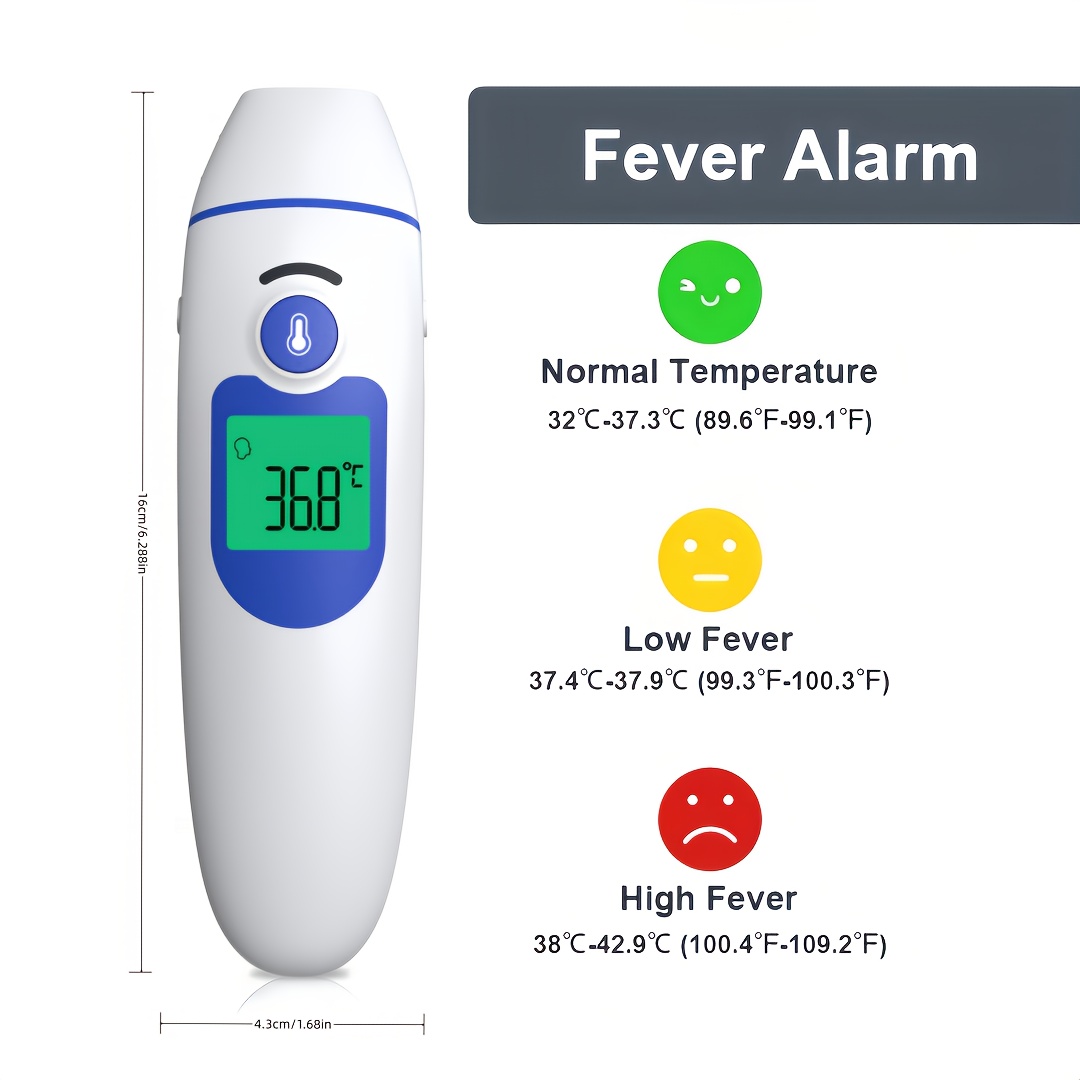 This Is a Dual-Function -Grade Infrared Thermometer That Can Measure Temperature from Both The Ear And Forehead, Ensuring Precise Readings for Family Health Monitoring. (AAA Batteries Not Included) - Image 2