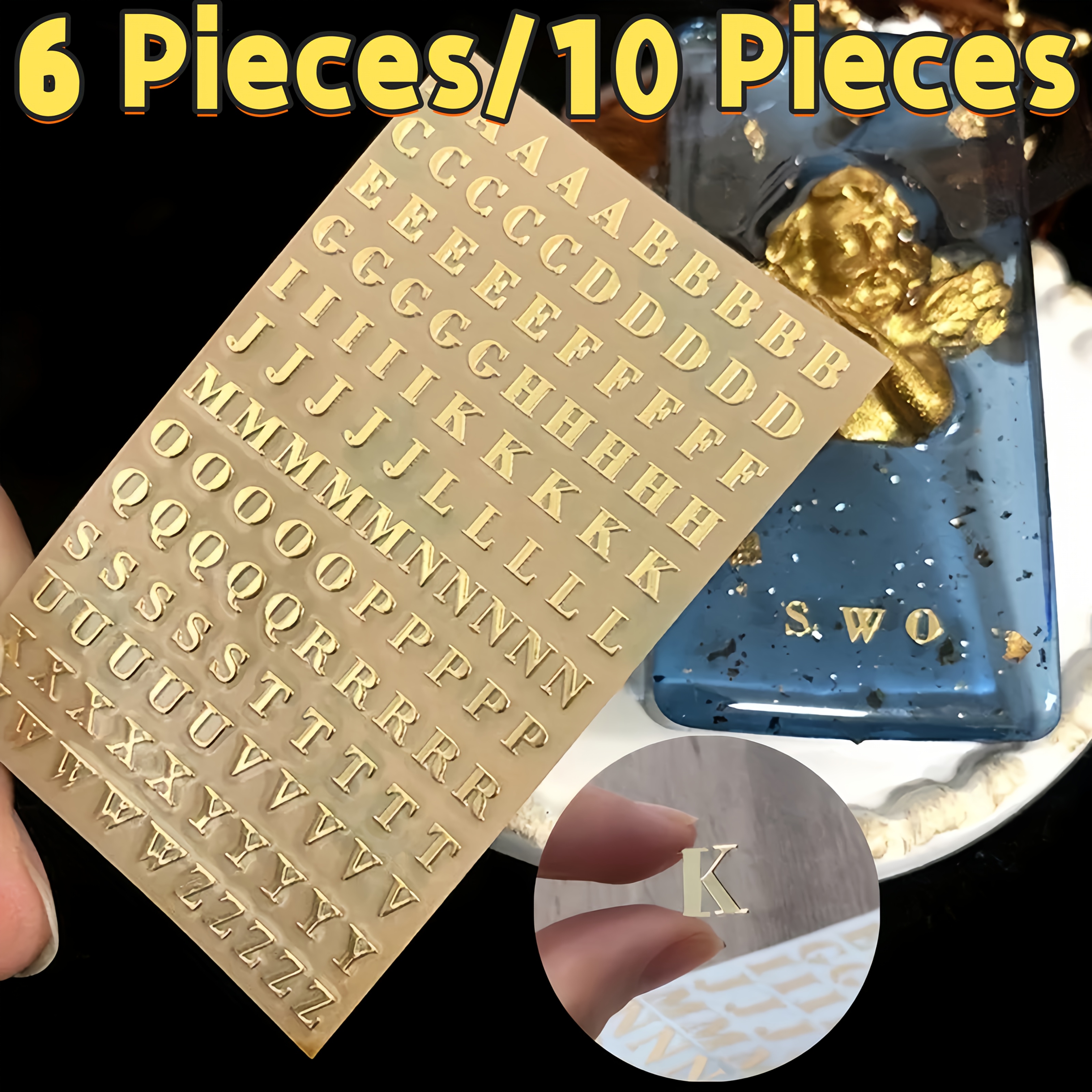 Pegatinas De Letras Y Números Dorados, 12 Hojas Alfabeto Número Pegatina, Para Álbumes De Diy, Recortes, Manualidades, 3 Estilos (Dorado Plata
