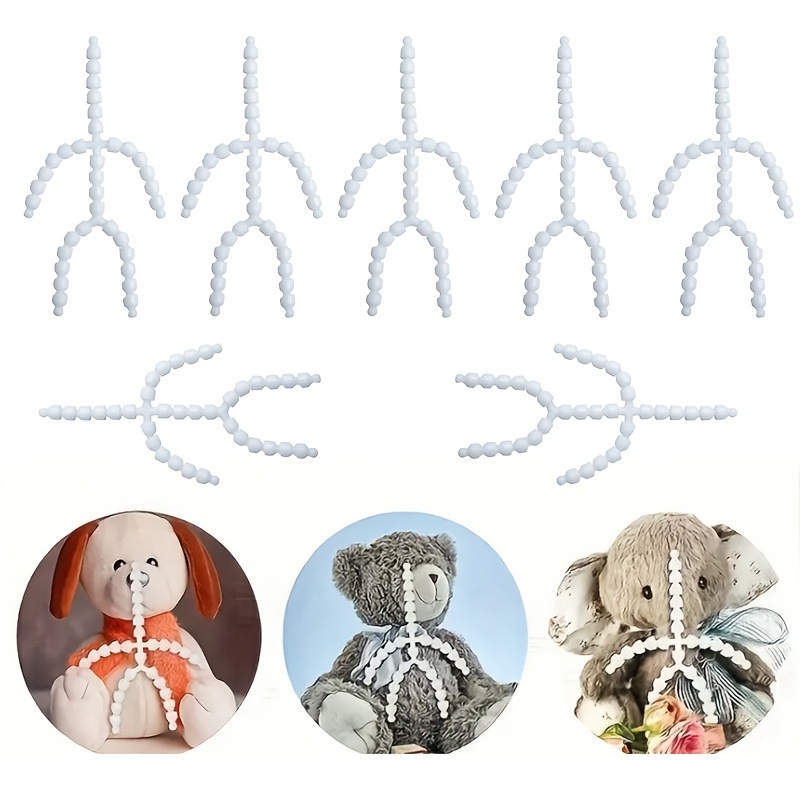 

7pcs Adjustable Plastic Doll Armature, Movable Body Joint Skeleton For Diy Crafts, Stuffed Animal Bear Doll Making, Stuffed Toys