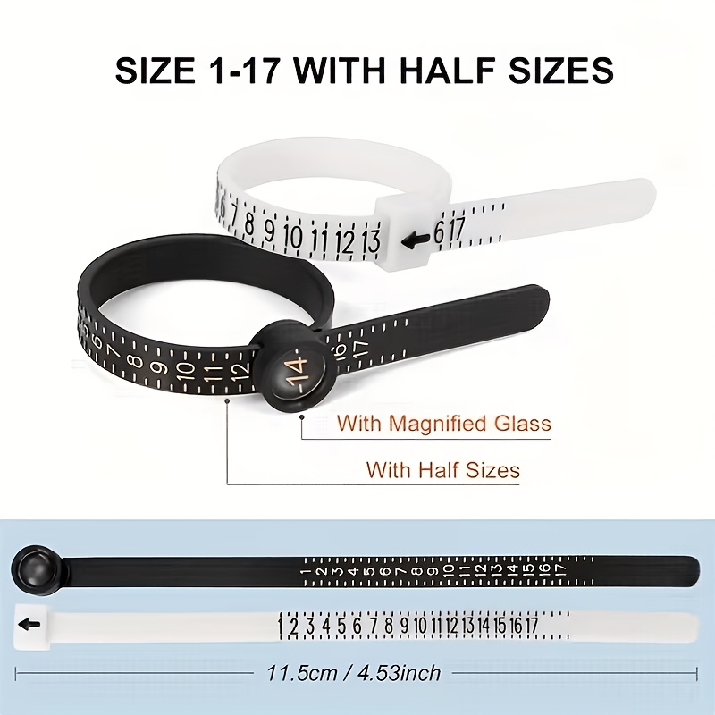 Ring Sizer Measuring Tape, Alloy Soft Tape Measure