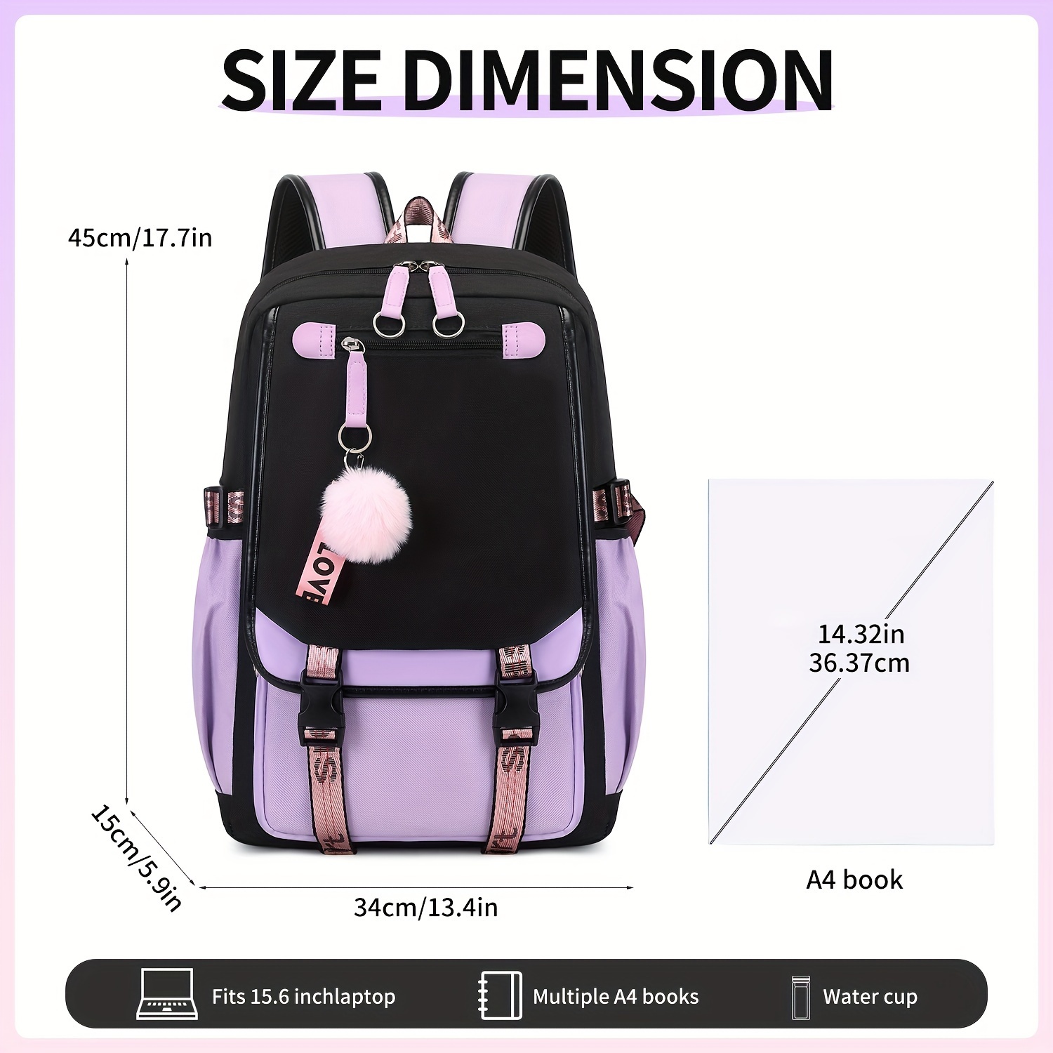 1 Piece Colorblock Storage Backpack Simple Large Capacity