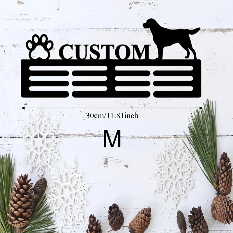 TEMU Personalized Metal Name Medal Hook, Dog Medal Rack, Dog Medal Display Rack, Medal Ribbon Rack, Halloween And Christmas Decorations, Autumn Home