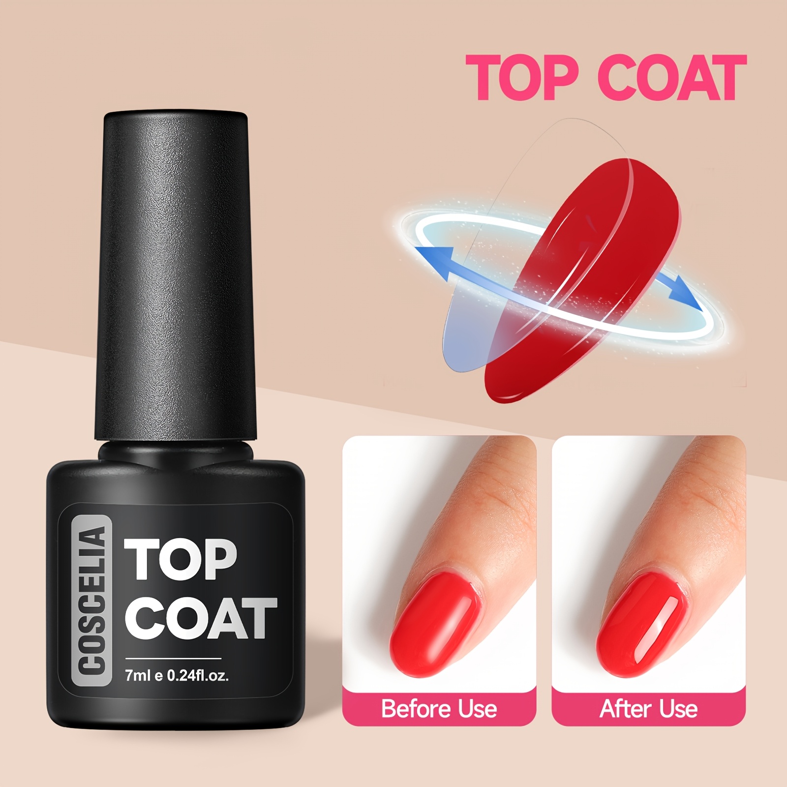 Coscelia No-wipe Gel Set, Long-lasting High Soak-off Led Nail Lamp Curing, Clear Glossy End, Non-cleansing Gel Nail Polish For Salon & Home Nail Art Design, Perfect Manicure Gift For Women