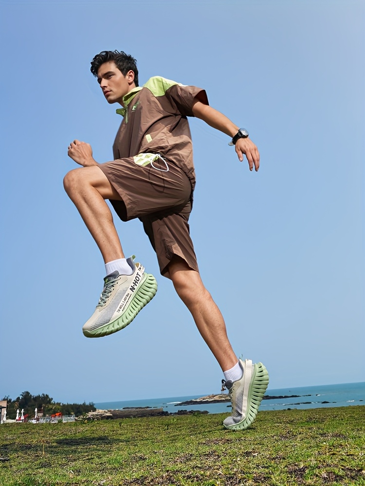 Sneakers, Men's Outdoor Trail Running Shoes, Breathable, Shock Absorption, Lightweight, Soft Sole, Training Mesh, Casual Fashion