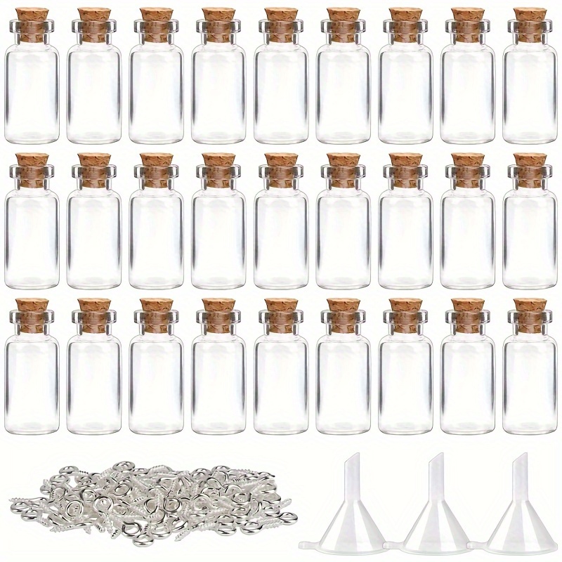 

128pcs Bottles Set, 25pcs 2ml Stoppers, Round Vials 100pcs Eye & 3pcs , , , For Art Crafts, ,