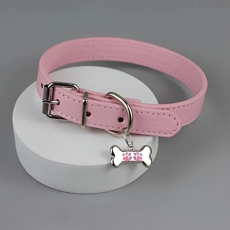 Verstellbares Kunstleder-Halsband Für Hunde & Katzen – Weich, Stylisch, In Größen S (ca. 25 Cm) & M (ca. 30 Cm)