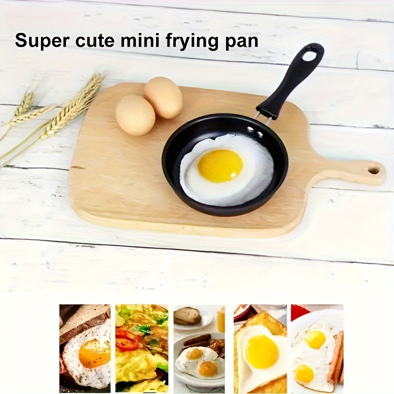 1 pc portable mini non stick egg frying pan for induction cookers and gas stoves   breakfast lunch dinner and outdoor cooking compact and convenient cookware for your kitchen and camping trips details 4