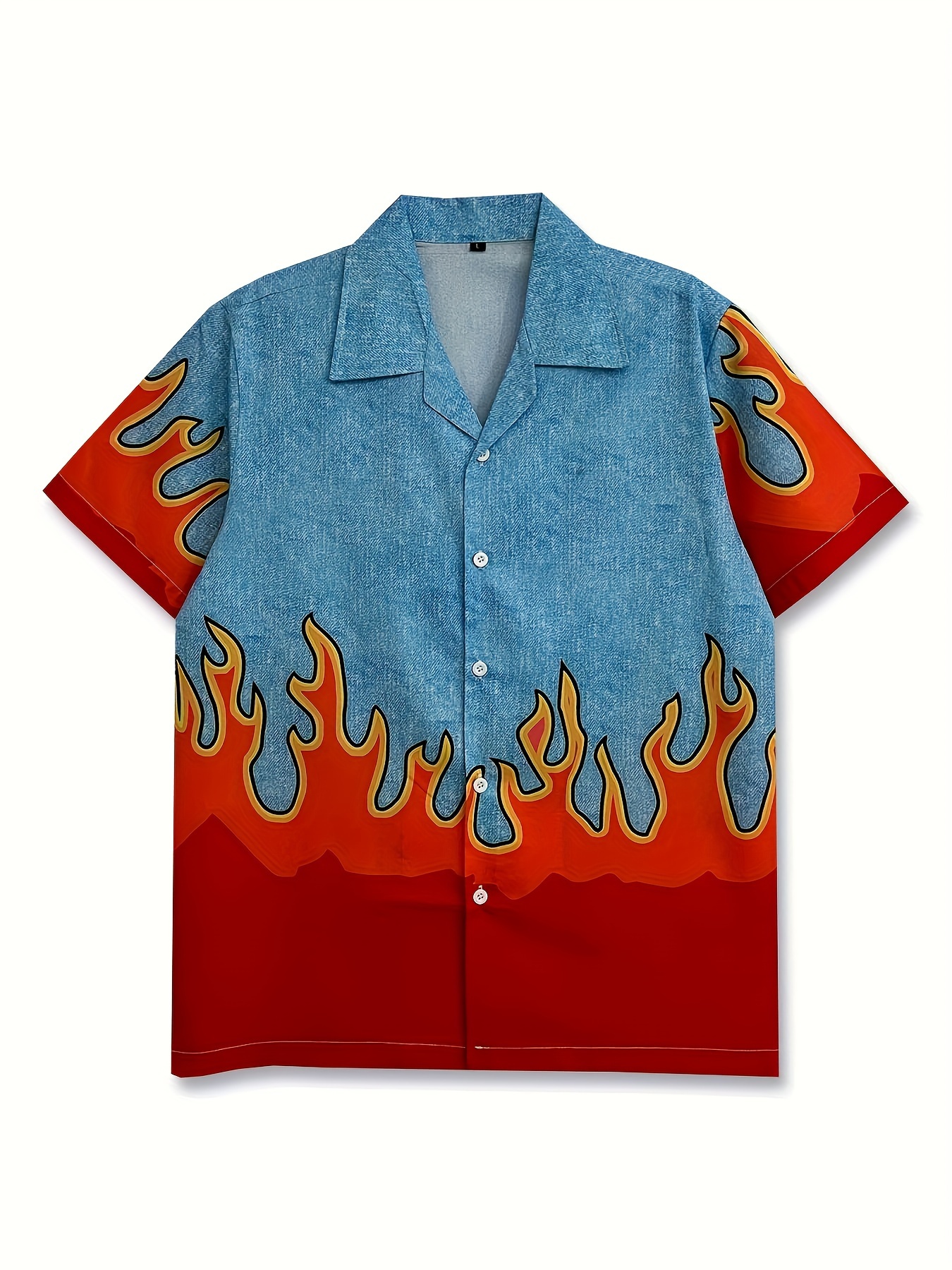 men's print button shirt breathable Temu Canada