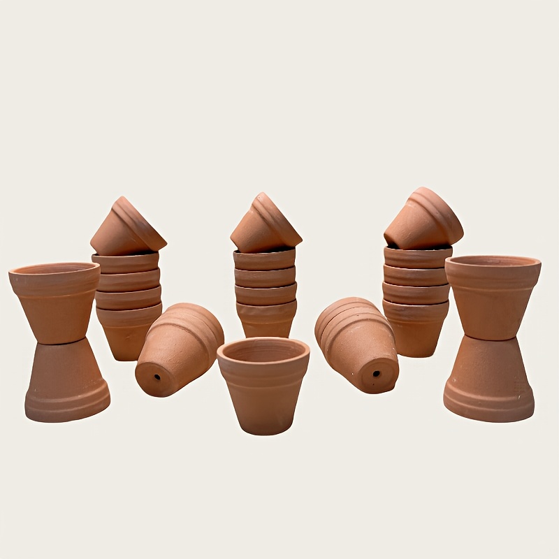 24pcs 1 3 inch terracotta clay pots bulk small mini round - Temu Oman