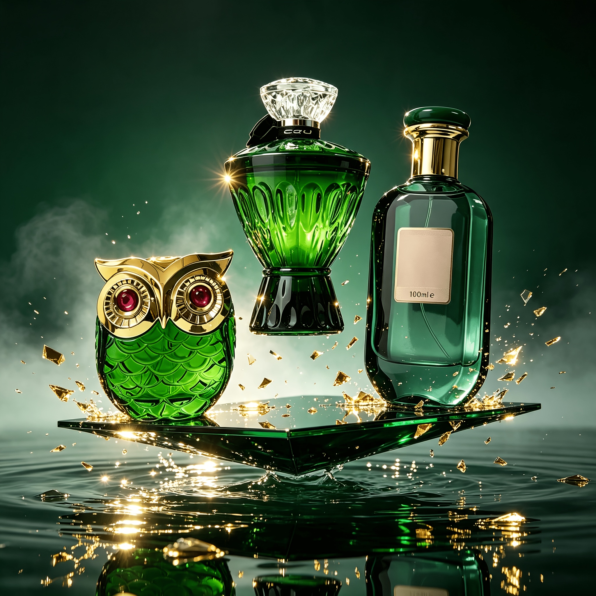 Image of 3pcs Set Green Women's Hair And Body Dual-use Perfume Long-lasting Fragrance Niche Perfume For Daily And Gatherings (romantic Gift For Girlfriend) (100ml X 3)