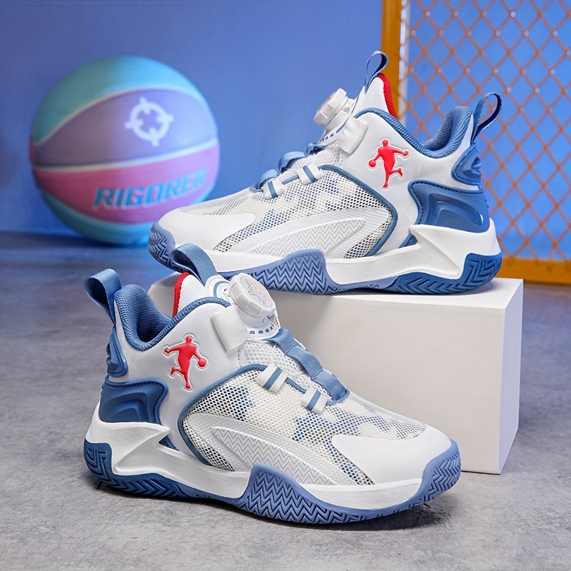 The Swift Wind X Basketball Shoes for Kids Combine 'Speed Aesthetics' with 'Hardcore '—Featuring a 3D Supportive Collar to Safeguard The Ankles, And a High-Elastic Cushioning Midsole to Enhance Jumping Power; Breathable Mesh Paired with Glow-In-The