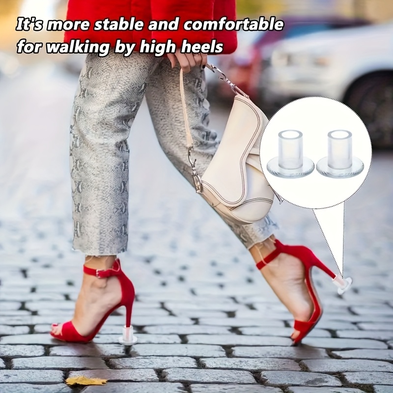 6pcs 3pairs transparent high heel shoe protectors in sizes