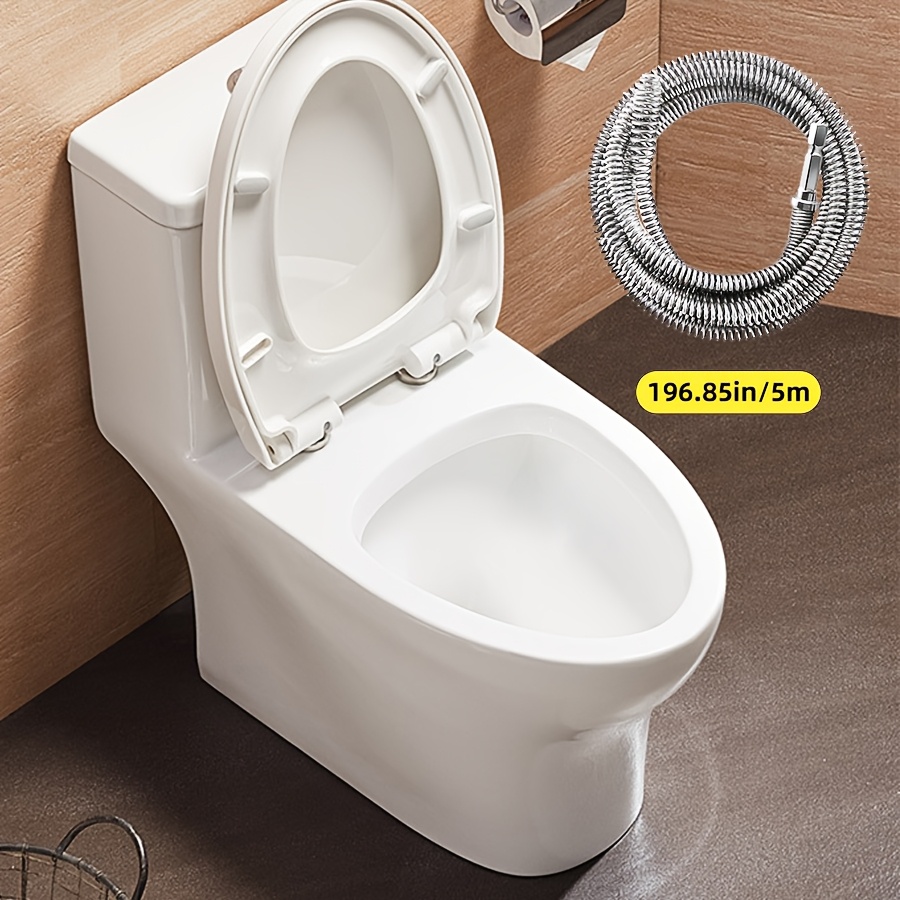 

1pc Flexible Electric Unclogger - 196.85inch Sink And Toilet Unclogger, No Electricity, Silvery