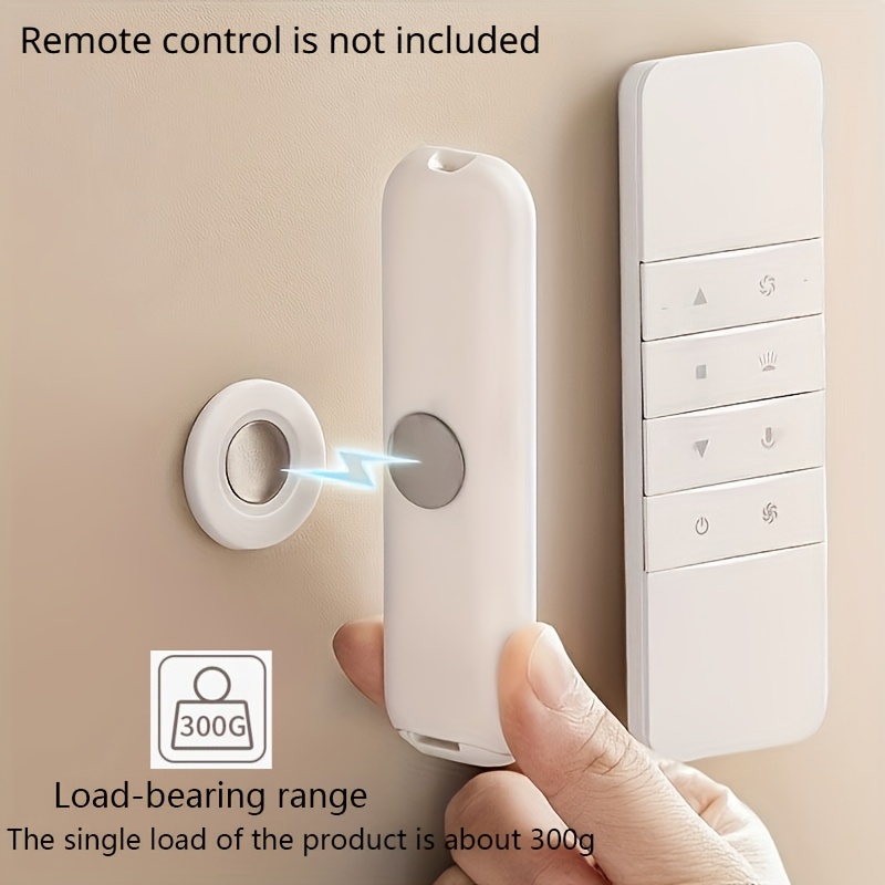 

5pcs Wall-mounted Magnetic Remote Control Holder Set, No-drill Easy-install Storage Hooks, Contemporary , For Tv & Air Conditioner Remotes, Utility Hooks