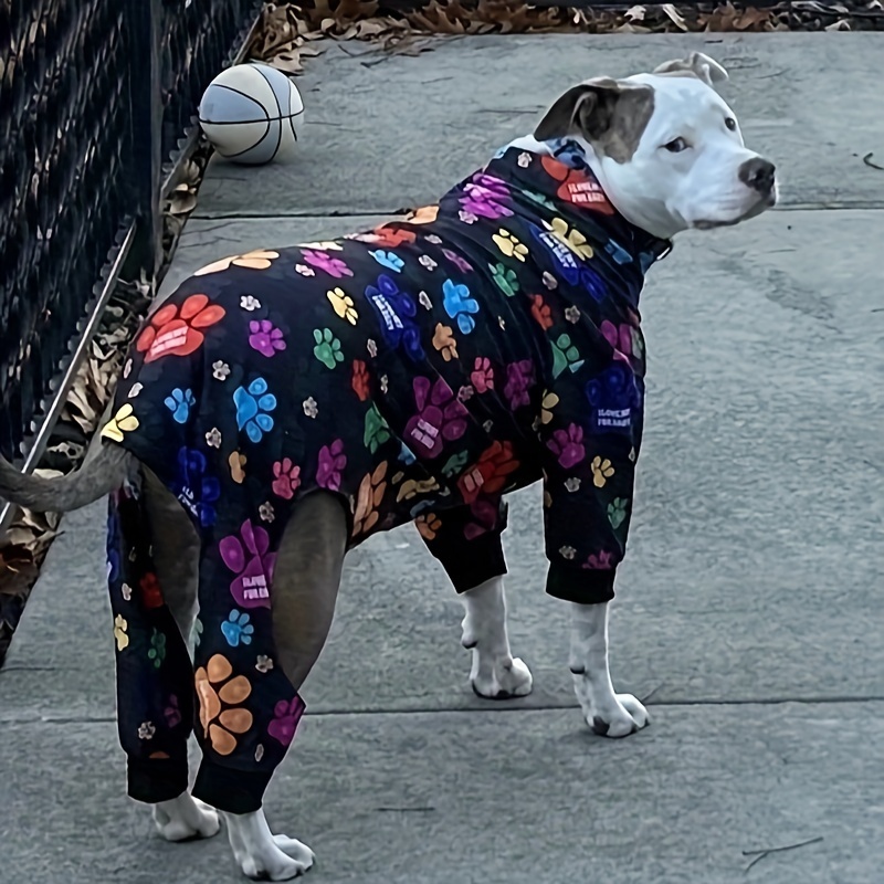 Dog Pajamas Medium Large Dog Paw Printed Greyhound Pajamas