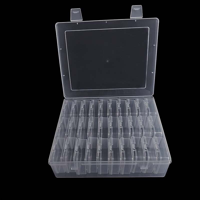 TEMU 31pcs Set (30pcs Small Boxes And 1pc Large Box) Plastic Storage Box Set, Transparent Portable Storage Bins, Multi-functional Containers For