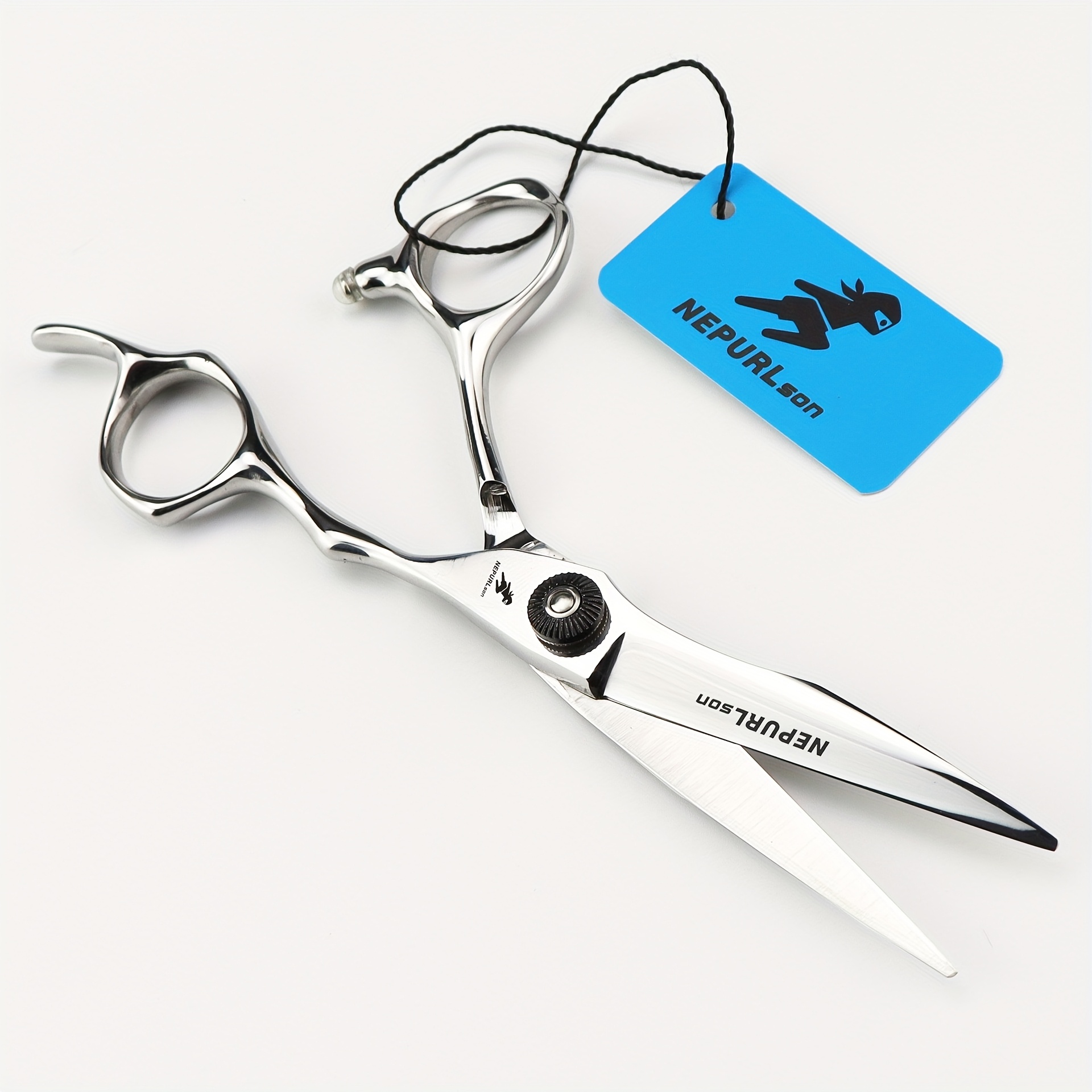 Professional Right-Handed 6.0 Black High Screw Hair Scissors