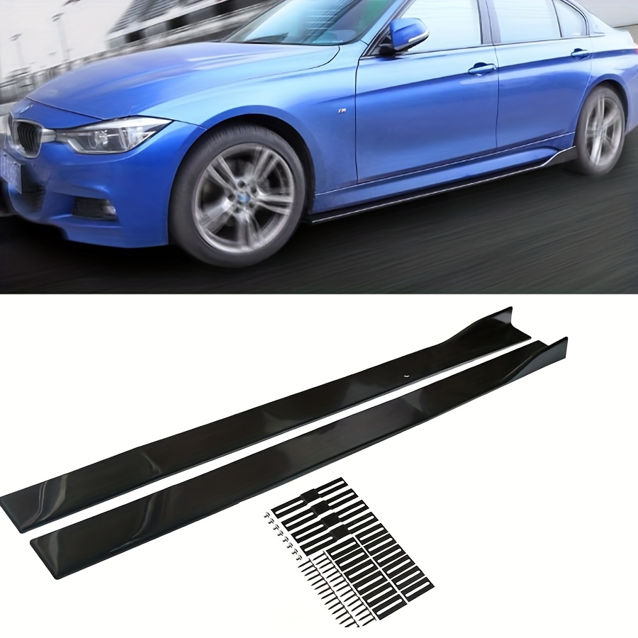 Jupe Latérale Universelle Pour Voiture - 6 Bandes Noires En ABS De 2m - Anti -rayures, Longueur Réglable - Pour Personnalisation Et Protection 6 Pièces Longueur Réglable