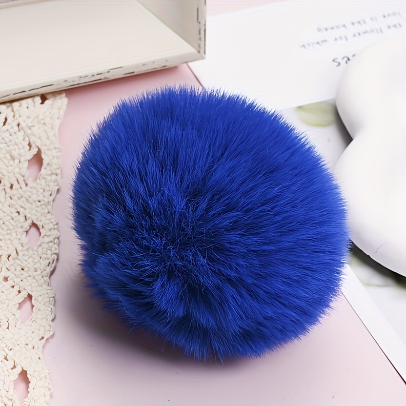 TEMU Set da 5 pompon in morbissimo peluche vivaci per lavoretti fai da te, portachiavi, sciarpe, guanti, e borse