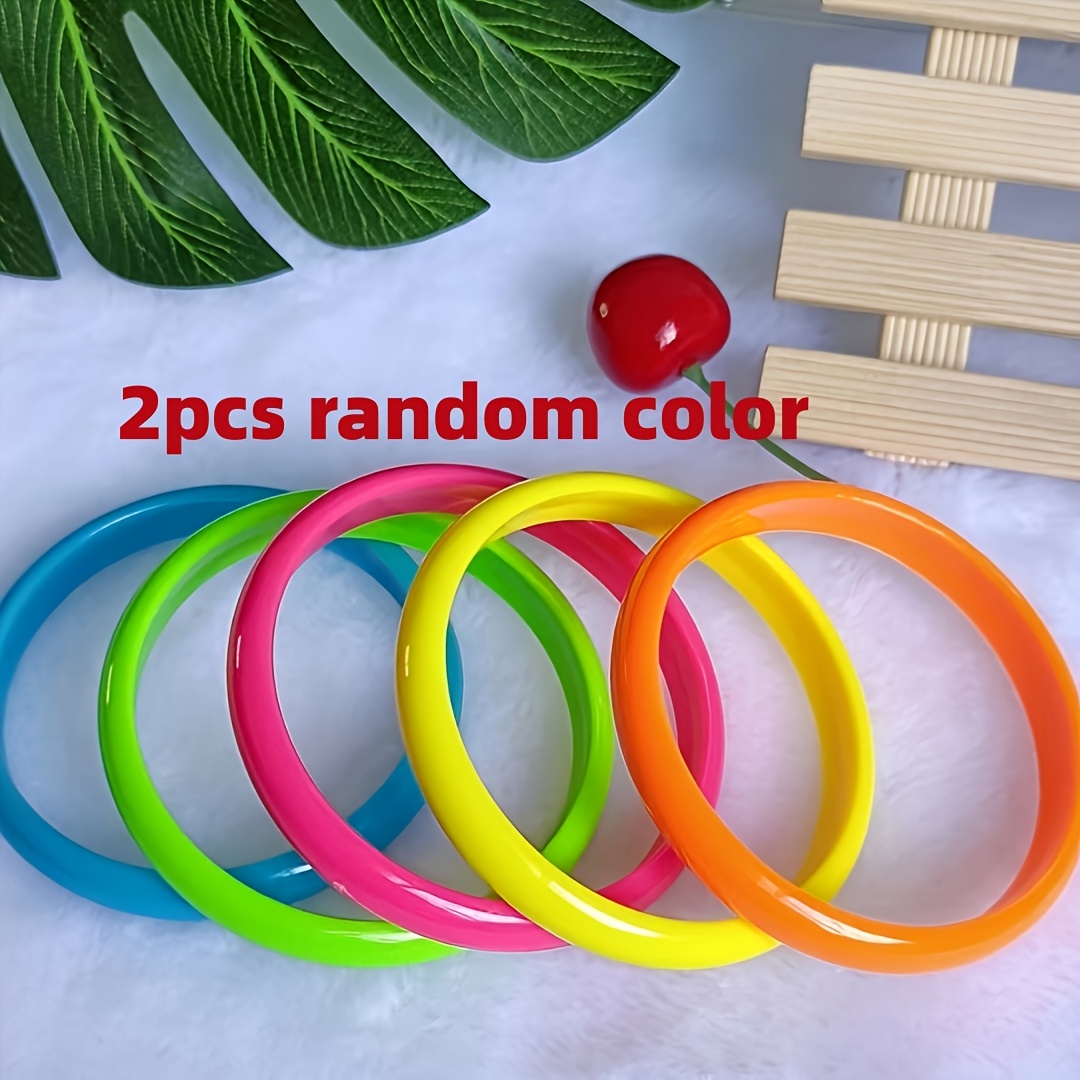 E-shop 2 Stück Vintage Neon Armbänder | Karneval Party Plastikarmbänder, Ideal für 80er, 90er Themengeburtstagspartys, Vintage Kostümveranstaltungen,