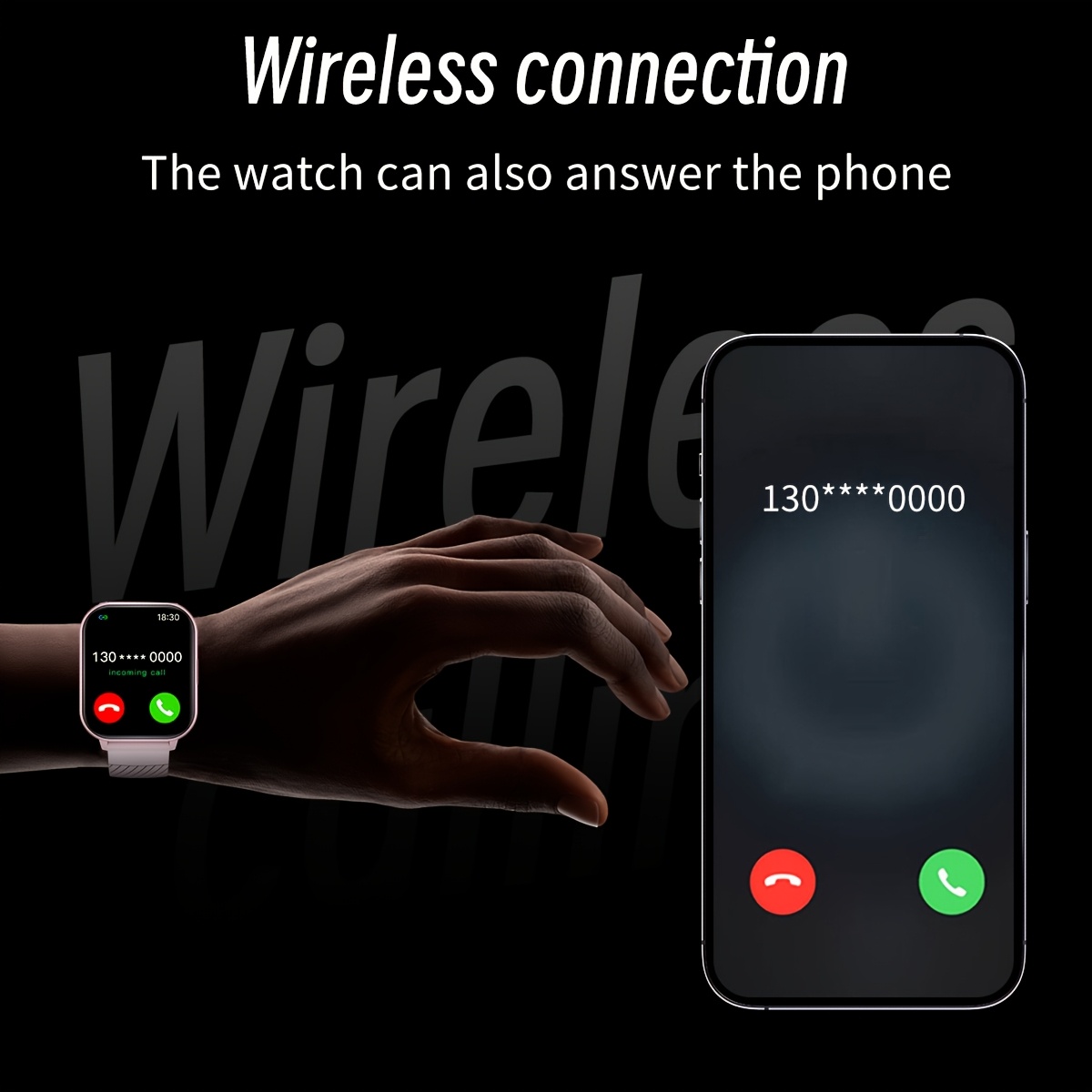 smart watch suitable for teenagers 1 83 inch full   screen multi language wireless call weather forecast music   message reminder compatible with   and iphone suitable for birthday gifts 6