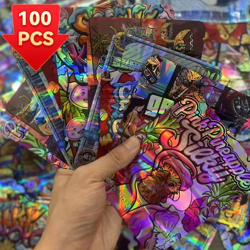 100 50pcs of party supplies and decorations vibrant mylar bags featuring cartoon storage bags for party games party storage solutions colorful patterned bags gift storage bags zip lock bags for reusable packaging of jewelry