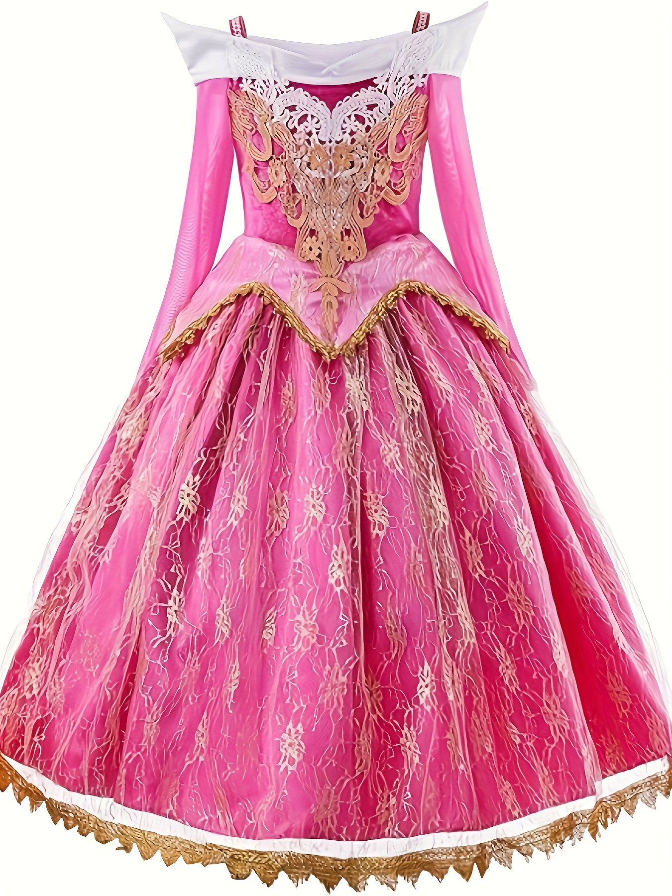girls fairy tale character costume lace decor long sleeve - Temu Mauritius