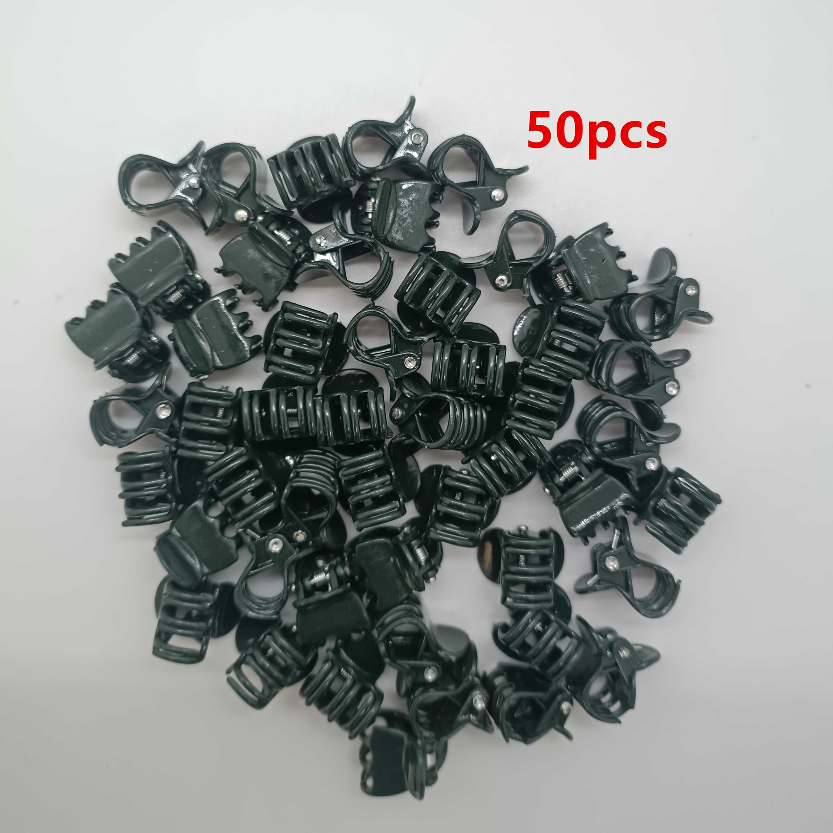 50pcs Plastic Garden Clip, Dark Green Vine Support Bundle, Plant Clips, Phalaenopsis Graft Orchid Stem Clip, Gardening Tool