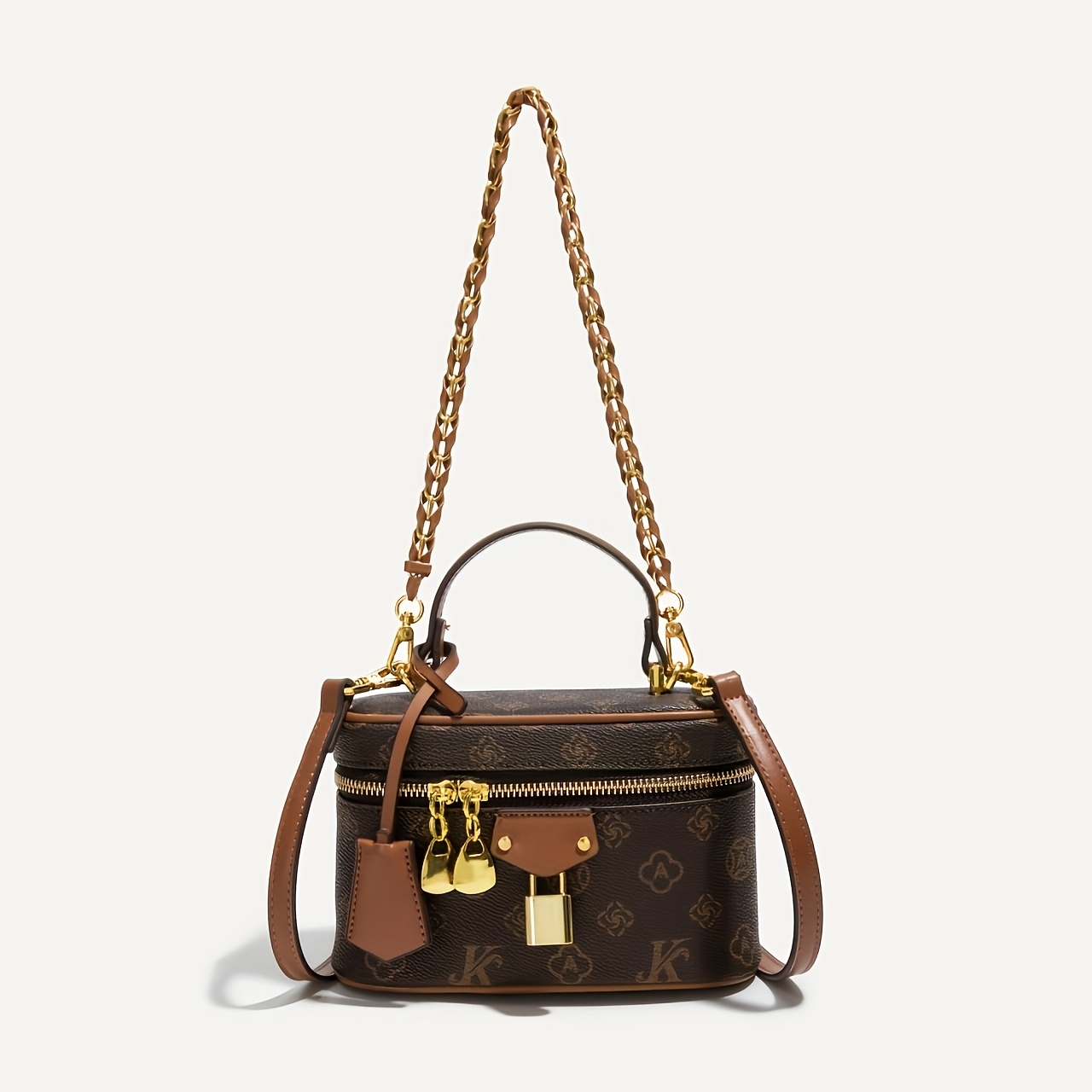 TEMU Yatong Women' Pu Crossbody Bucket Bag With Adjustable Strap & Zipper Closure - Suitable For Shopping, Commuting, Parties, Elegant Minimalist