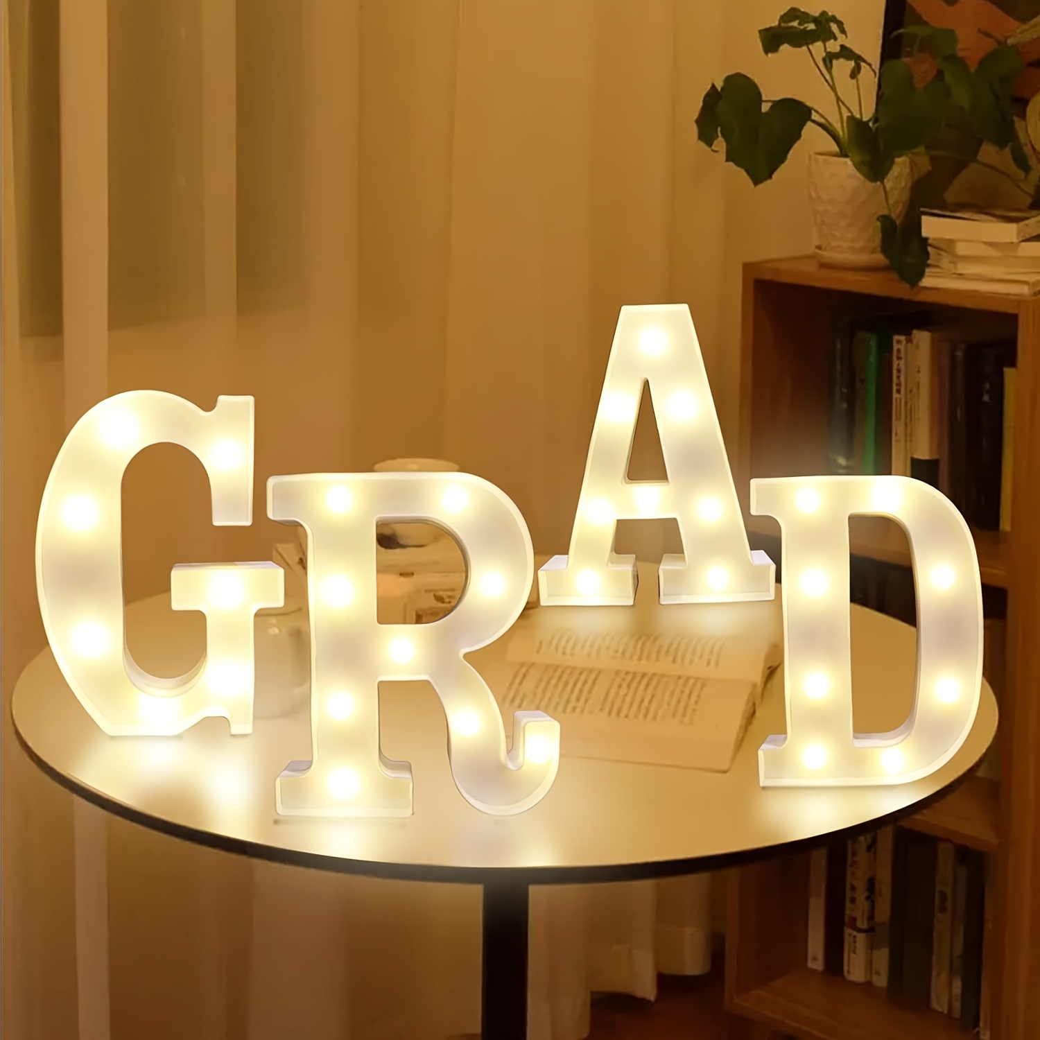 

Graduation Decorations, 4 Pcs Large Size Led Marquee Light Up Letter "grad" Sign Class Of 2024 For College Graduation Party Favor Supplies