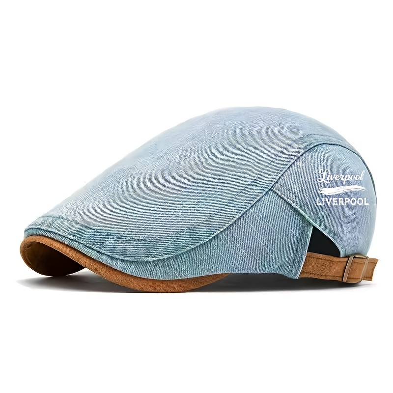 TEMU Fabric Colors May , Random Pattern Not Fixed, Men's British Beret Hat, Casual And Retro With Baseball , Lightweight And Durable Fabric,