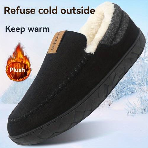 item picture mens loafers and slip on flats featuring a plush lining for a with slip resistant and durable soles ideal for work or school settings warm and lightweight