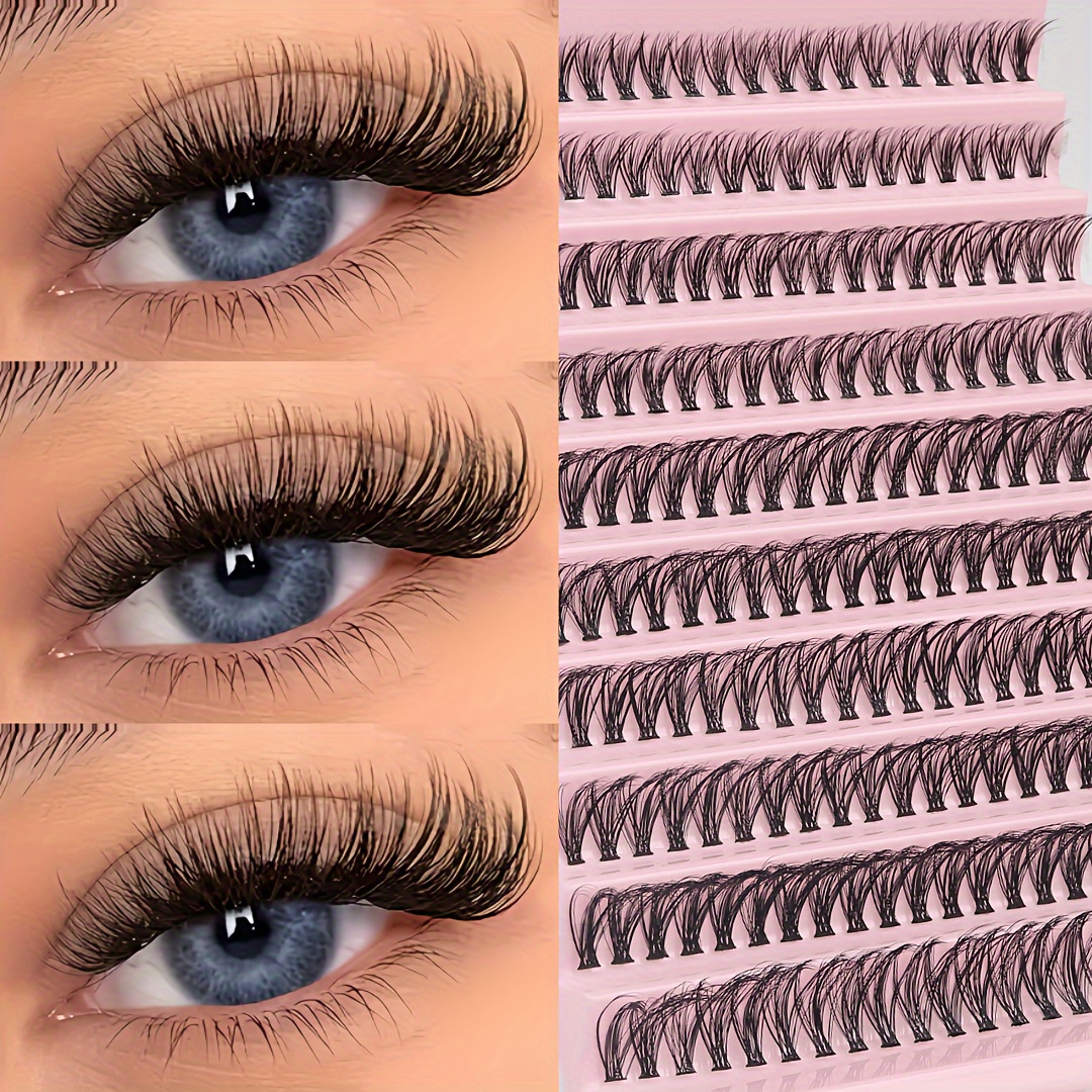 

Set Of 200pcs Eyelashes, 30d/40d/80d Eyelashes, D Length 10-16mm, 3d Eyelashes, Hypoallergenic , Suitable Places, Christmas Holiday