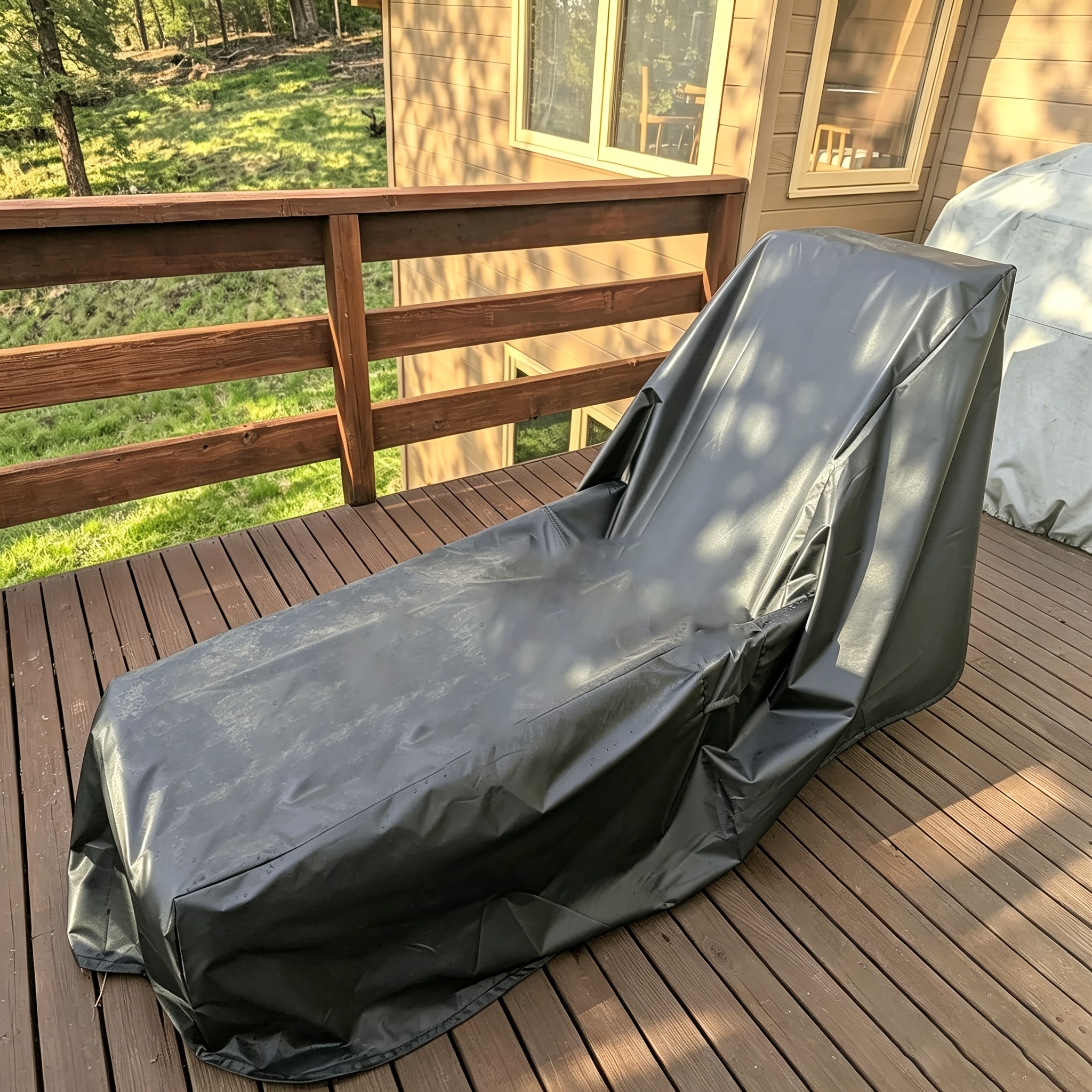 TEMU 1 Housse de chaise longue, Housse de mobilier de patio, Housse de chaise longue d'extérieur, Housse de chaise longue pliable, Convient jusqu'à