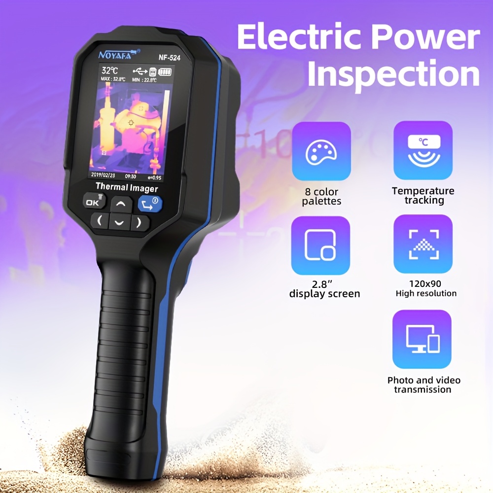Automotive And Electrical Repair Thermal Camera, 120x90 Ir With 240x240 Super Resolution, Find Overheating Cables And Motors, Diagnostic Tool, Noyafa Nf-524