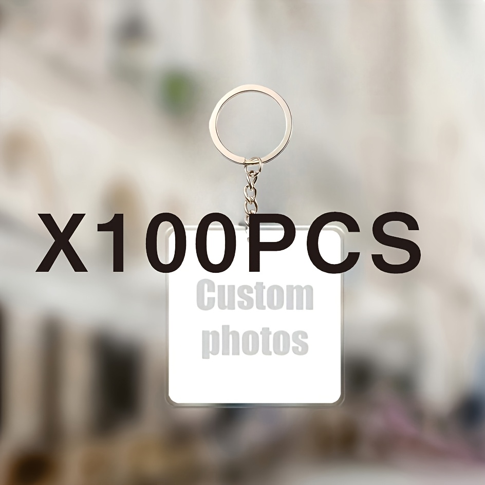 TEMU Customized Acrylic Keychain Batch Production-30/50/100pcs Personalized Promotional Ornaments| Durable Engraving Design With | Suitable For