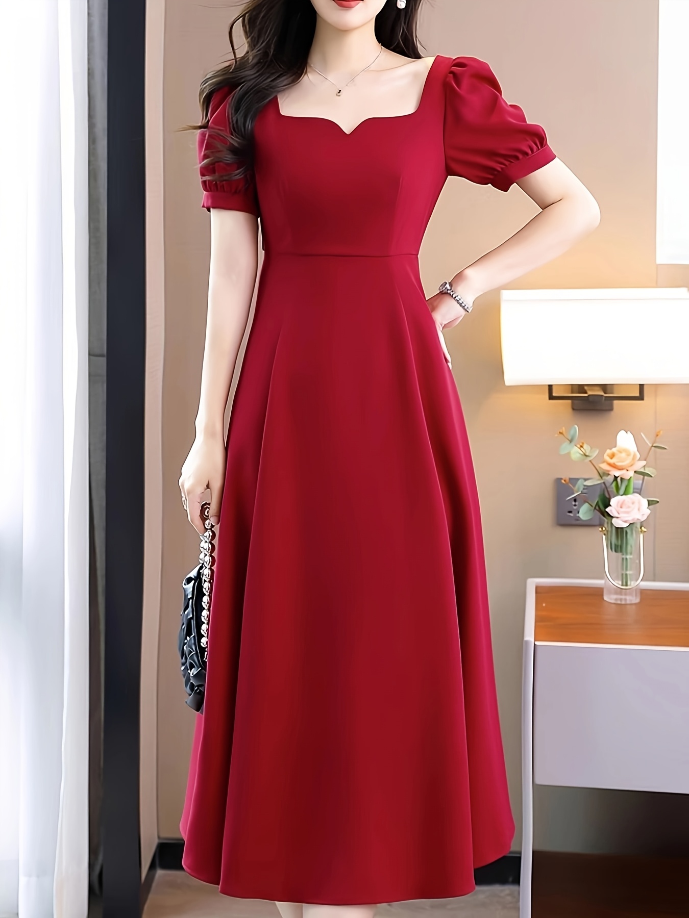 sachin and babi light blue dress Red Embroidered Cheongsam Bridal Gown main image 1