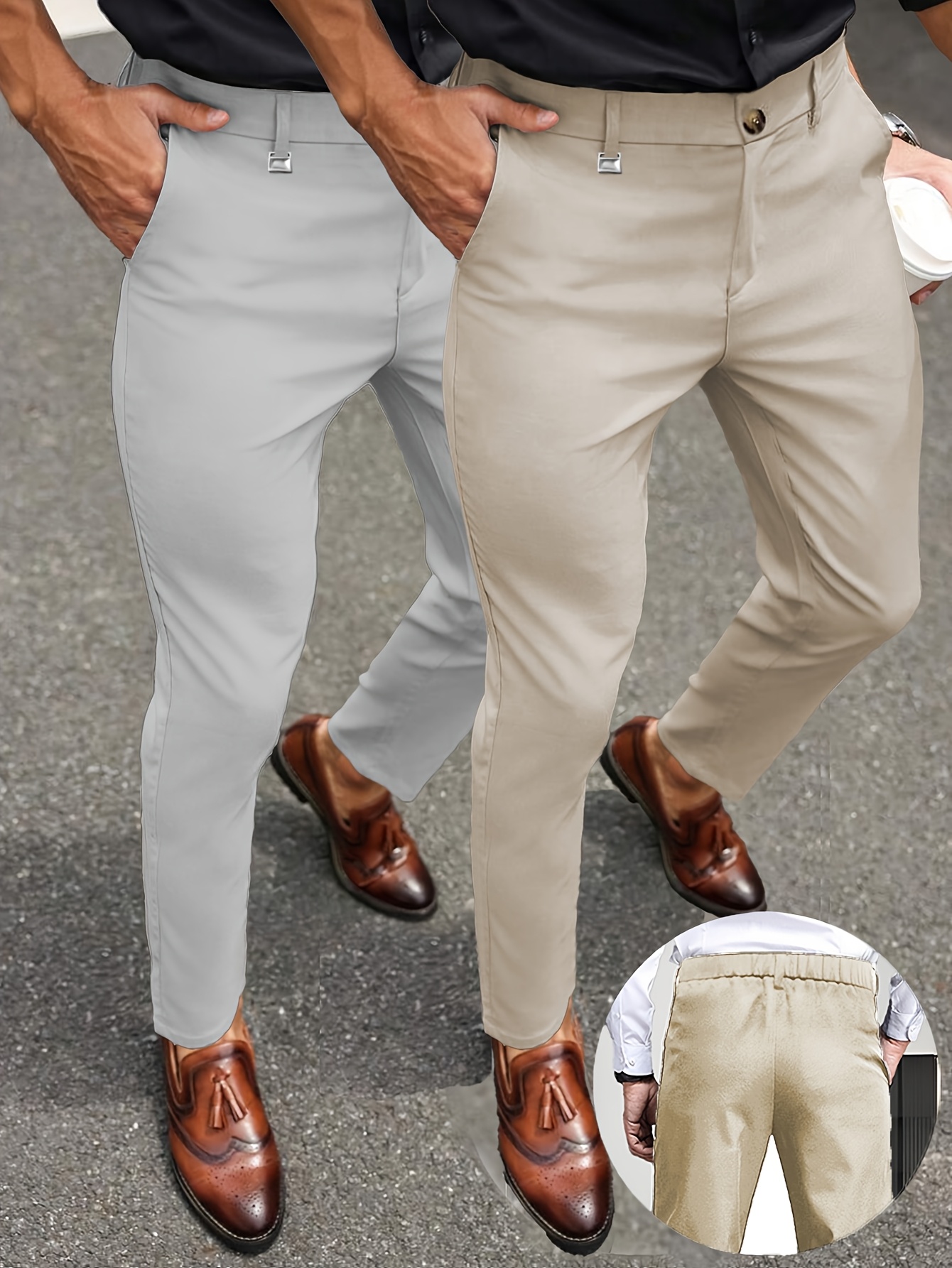 immagine dell'articolo set   pantaloni da   - pantaloni da   business casual.   un ciondolo decorativo   -     per un   o un  . pantaloni da   casual a   a   affusolata, pantaloni da   formali  -fit, pantaloni eleganti distintivi da  , chino