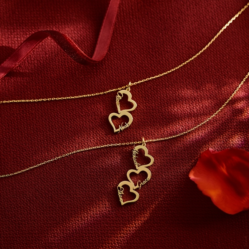 Personalized Heart-Shaped Name Stainless Steel Necklace