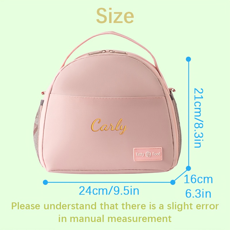 TEMU Design Élégant Demi-Cercle, Sac Bandoulière à Main avec Compartiment Boîte Repas, Conteneur Alimentaire Isolé, Ouverture , Non-Contact