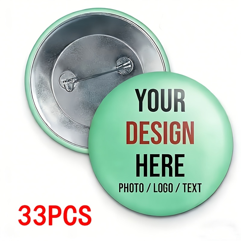 TEMU Custom Brooch Badges - Diy Personalized . Use Your Own Patterns And Text To Create Custom Corporate Commemorative Badges, School Badges, Class