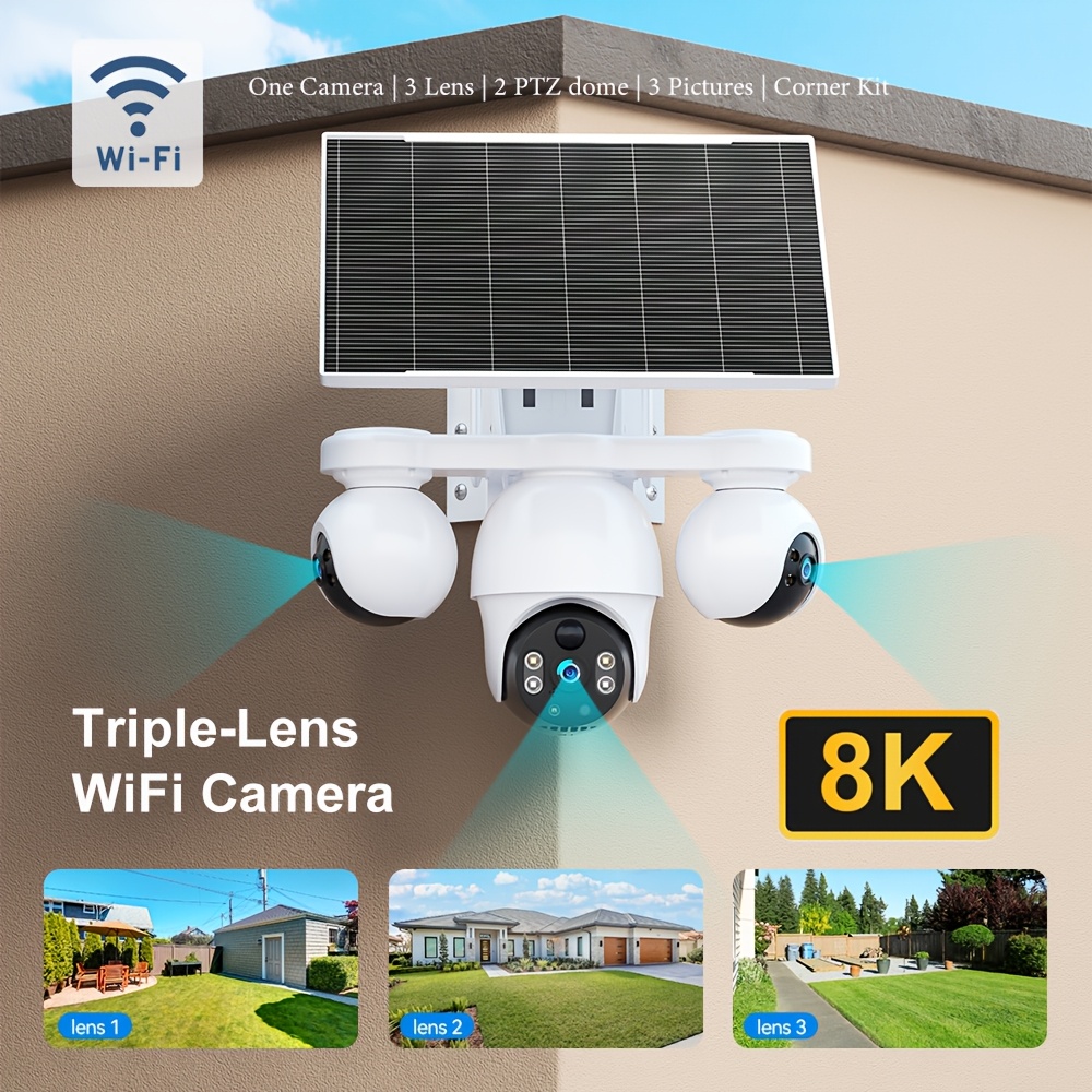 wireless solar security cameras sold on Temu United States